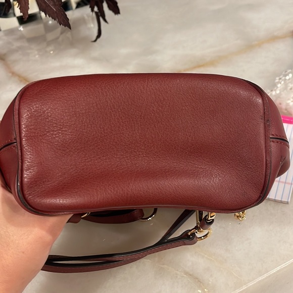 Chloe sienna burgendy red calf leather backpack handbag gold hardware authentic - Picture 6 of 6